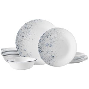 Corelle® Indigo Speckle 18-piece Dinnerware Set. Service for 6