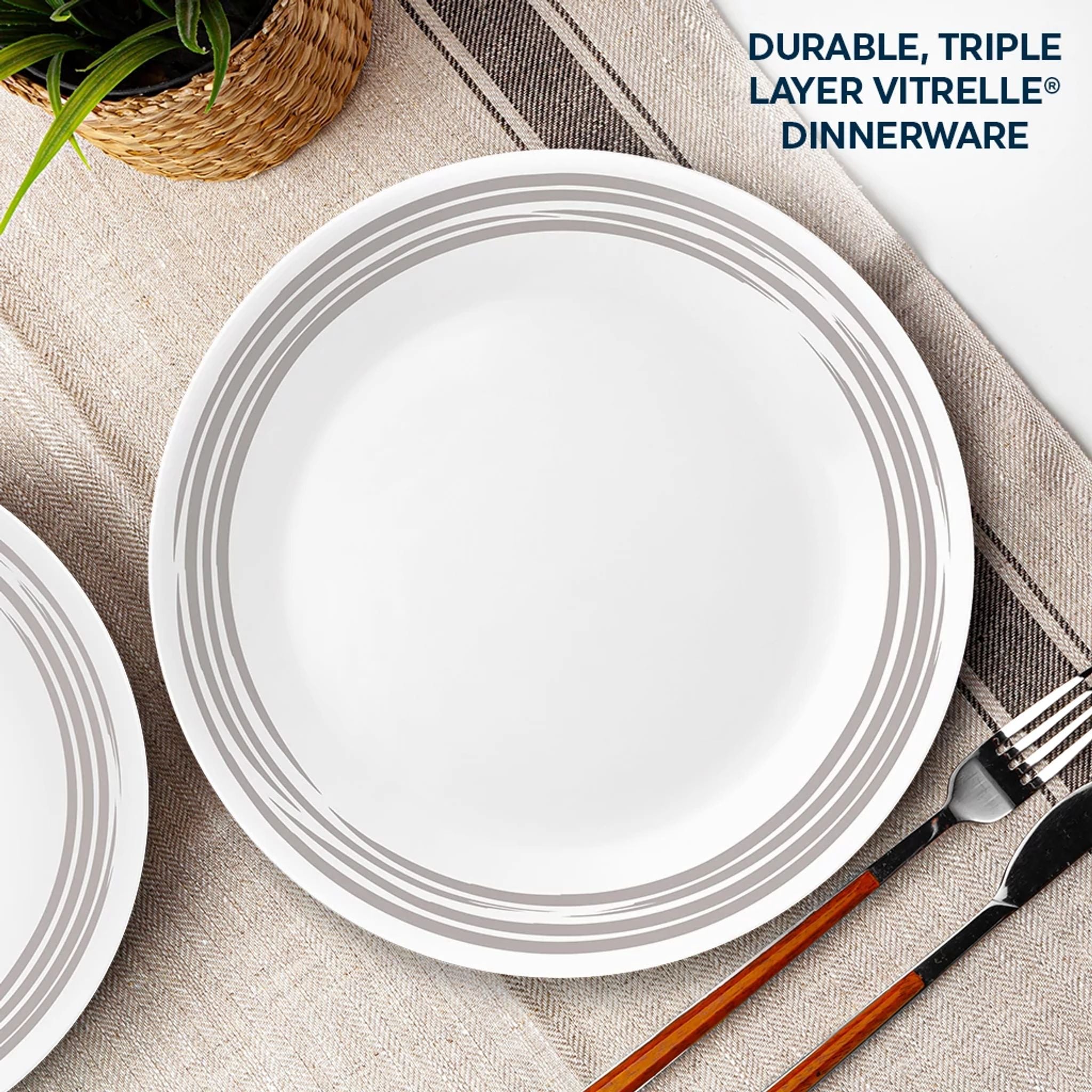 Corelle® Brushed Silver 10.25 Dinner Plate - Image 2