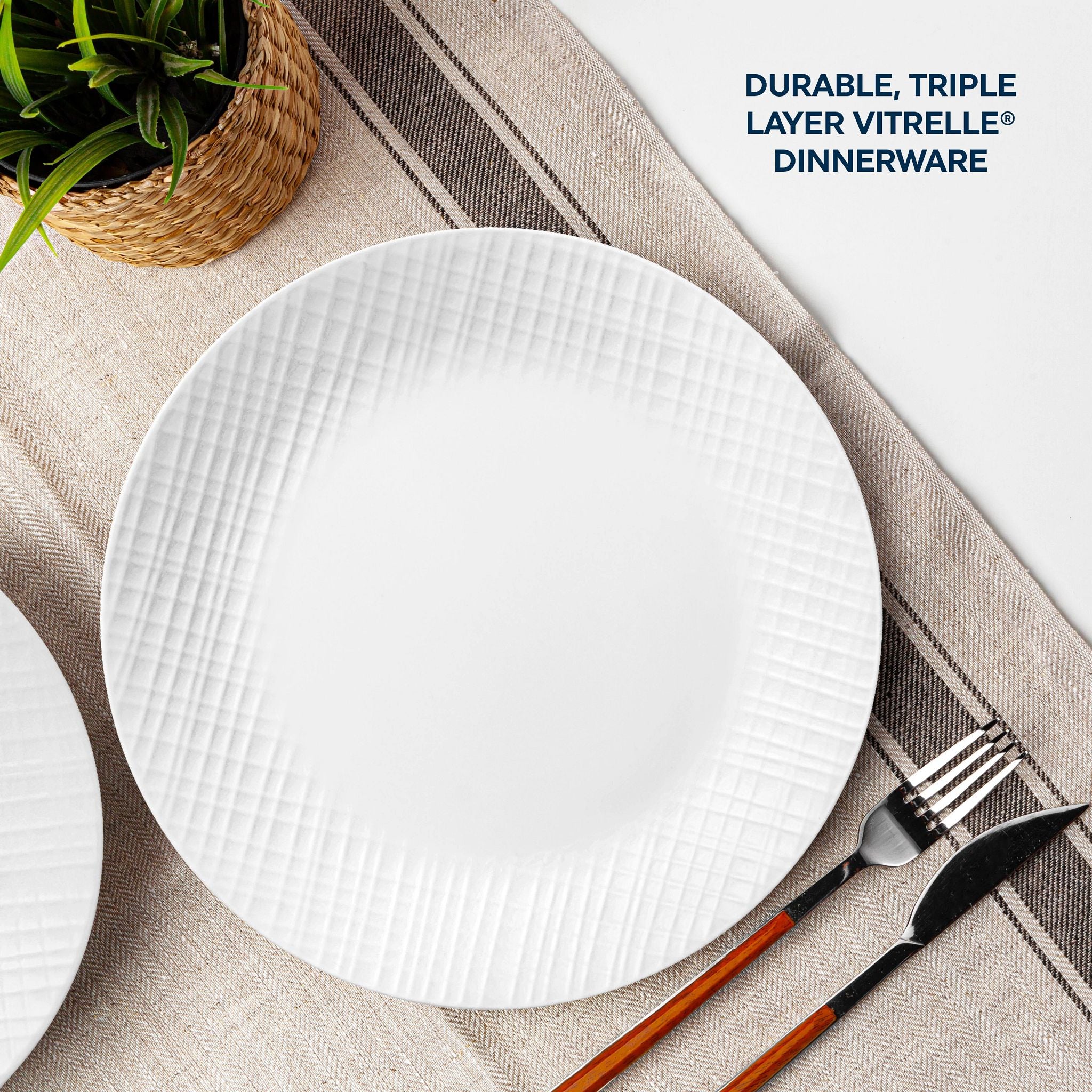 Corelle® Linen Weave 10.25 Dinner Plate - Image 2