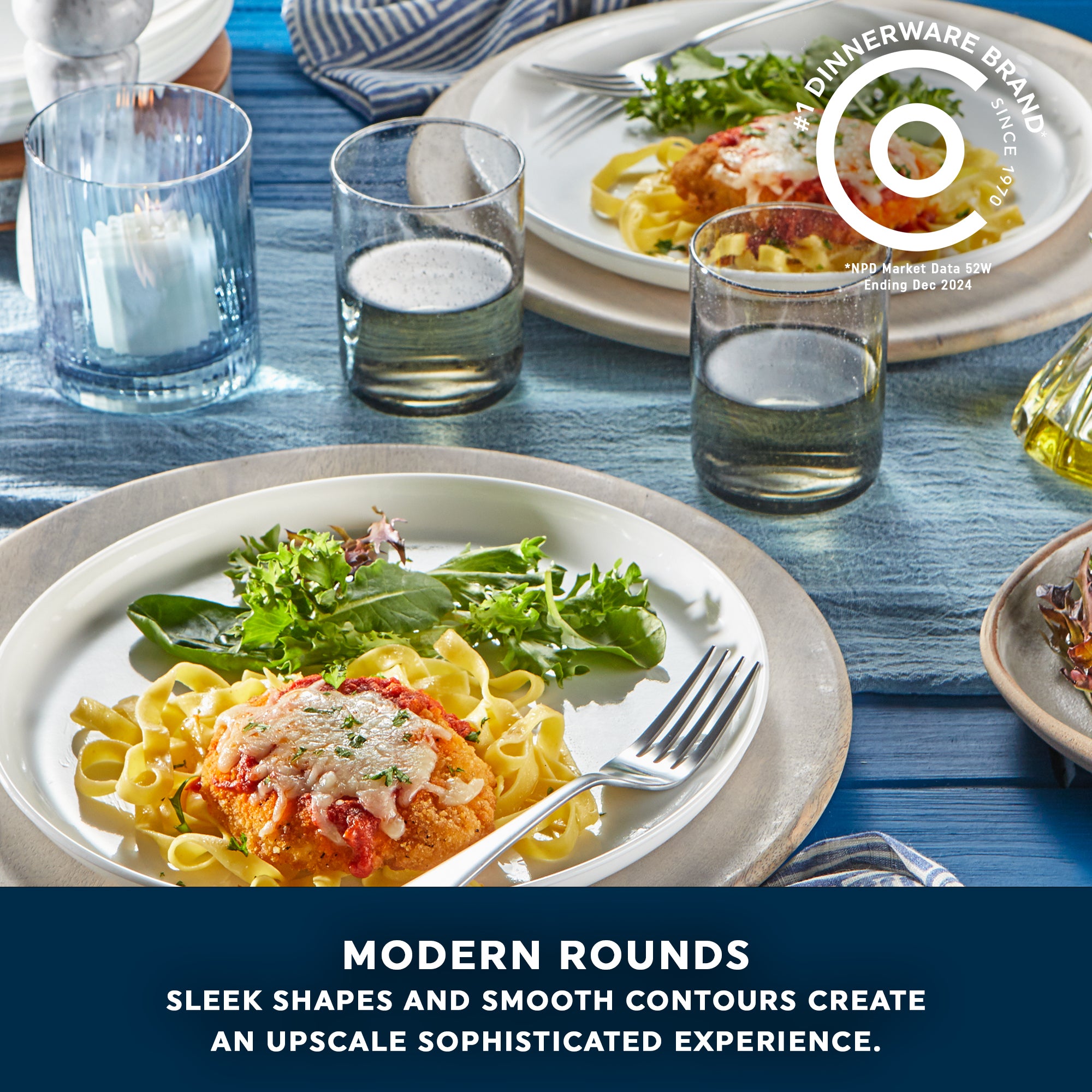 Corelle® Modern Rounds 18-piece Dinnerware Set. Service for 6 - Image 2