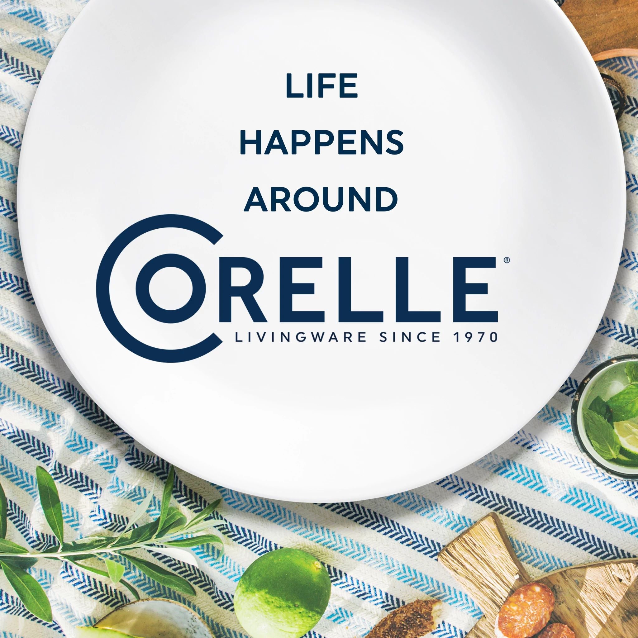 Corelle® Indigo Speckle 18-piece Dinnerware Set. Service for 6 - Image 6